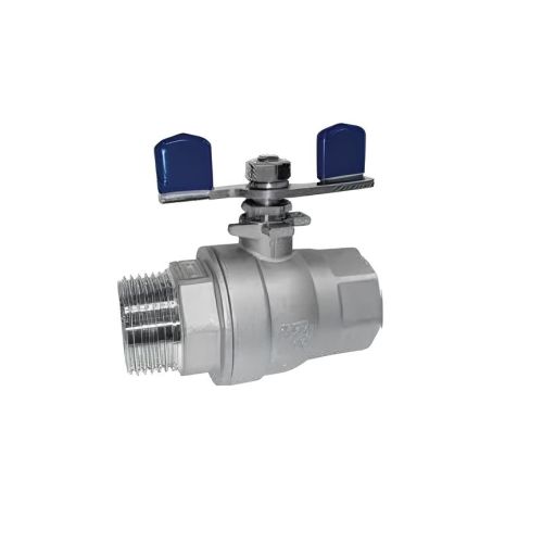 Valvola a sfera inox M/F farfalla
