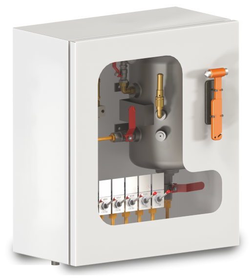 Control panel for quick-closing valves